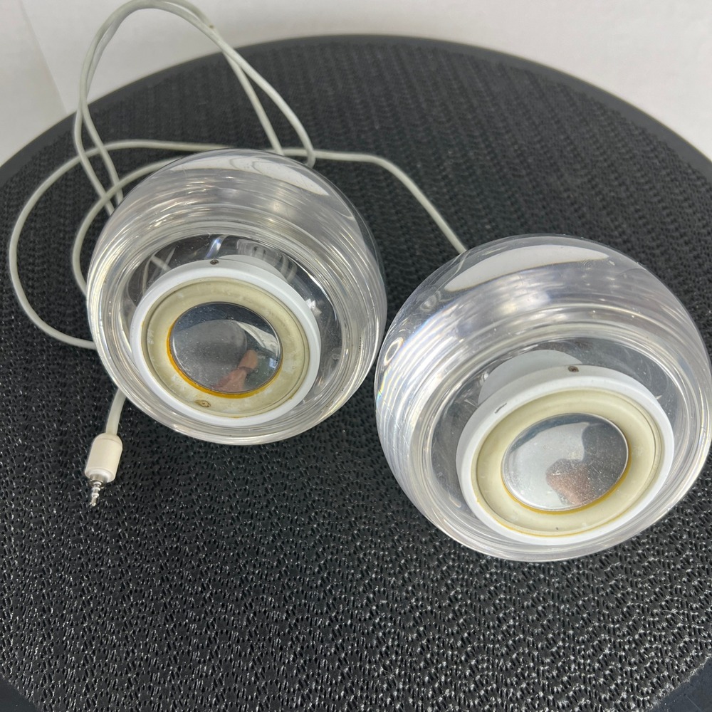 Vintage Apple Pro Speakers M8756G/A Harman Kardon Clear Orb Power Mac G4 Cube